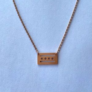 Rose Gold Chicago Flag Necklace